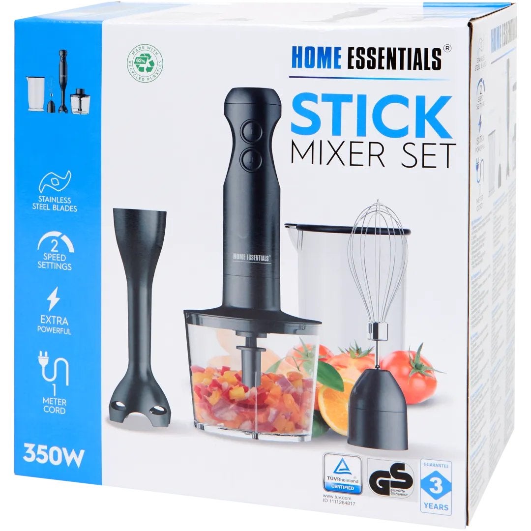 Home Essentials Staafmixer Set - 350W, 2 Snelheden, Minder dan 1 liter, Ophalen, Nieuw, 2 snelheden