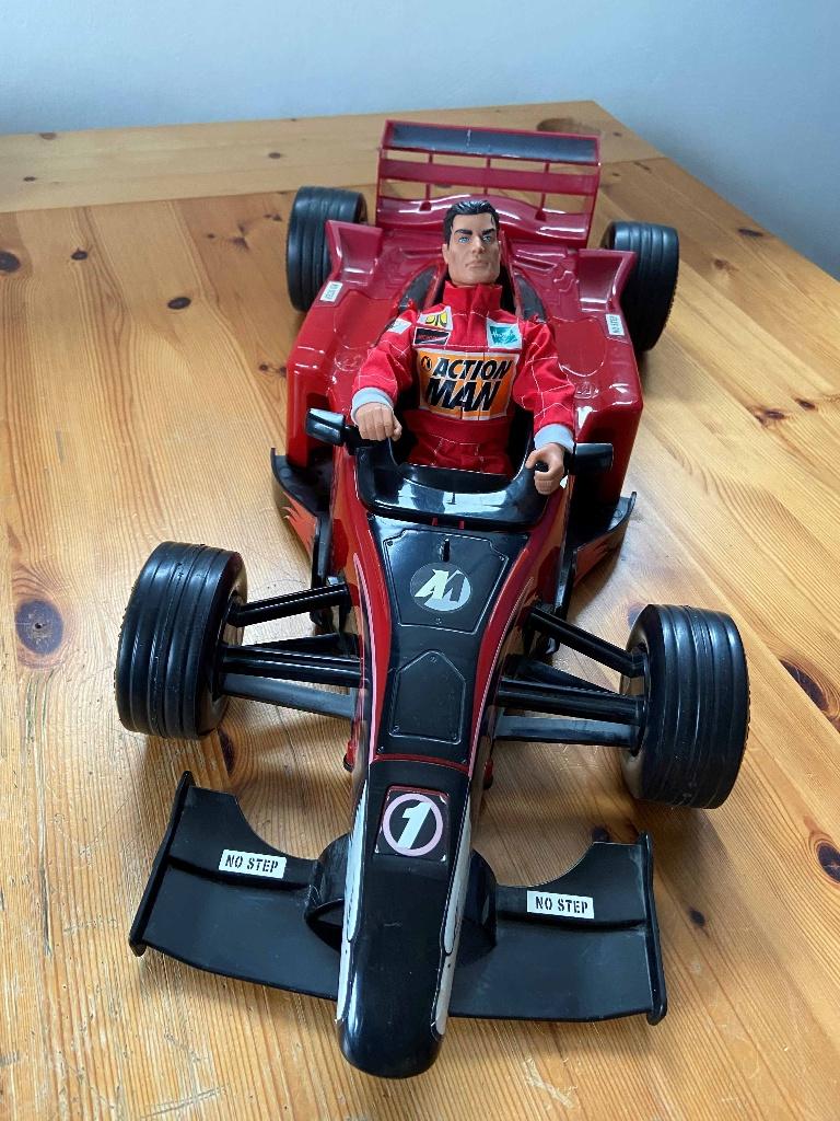 Actionman met Ferrari rode raceauto, Ophalen of Verzenden, Gebruikt