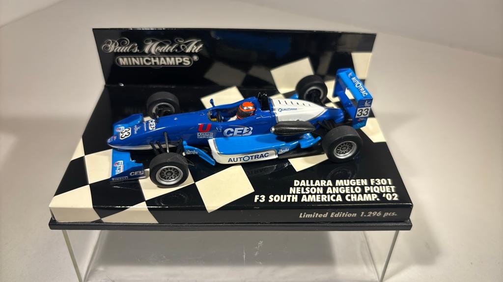 F3 Dallara mugen f301 nelson angelo piquet minichamps 1.43, Auto, Ophalen of Verzenden, MiniChamps, A