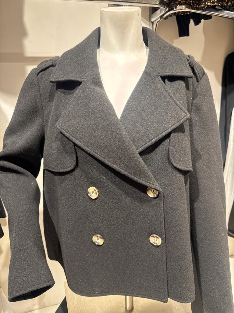 Street One Studio Zwarte Peacoat Maat 42/44 (L), Kleding | Dames, Jassen | Winter, Ophalen of Verzenden, Zo goed als nieuw, Maat 42/44 (L)