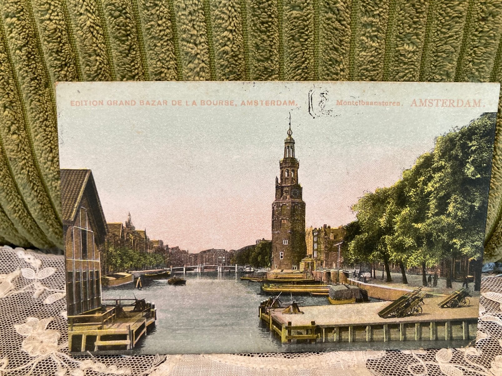Antieke ansichtkaart Montelbaanstoren Amsterdam (160826), Ophalen of Verzenden, Voor 1920, Gelopen, Noord-Holland
