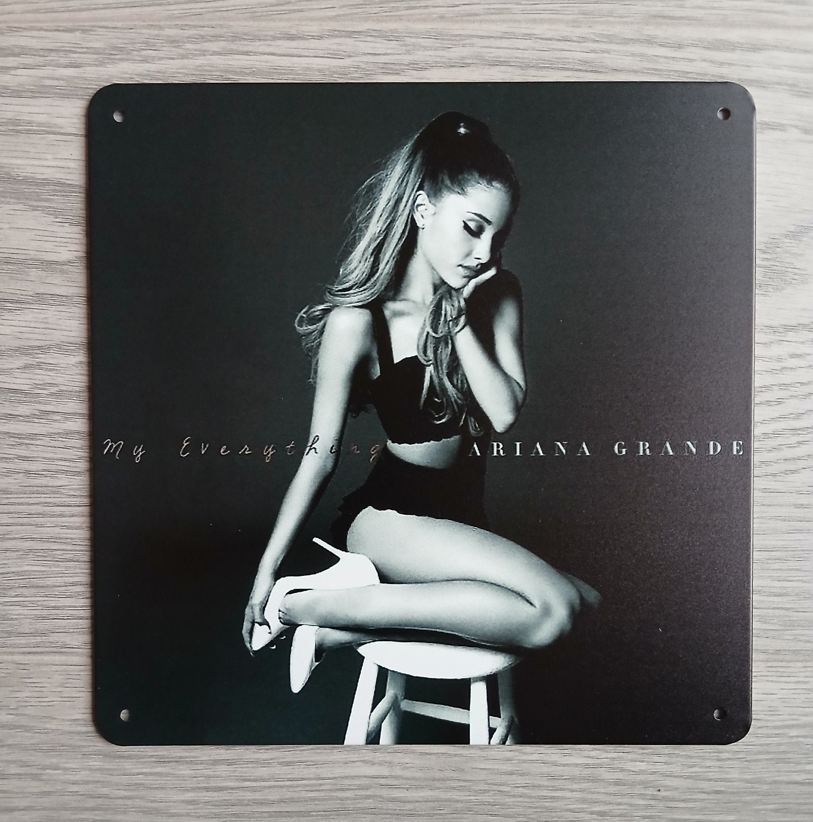 Ariana Grande My Everything 20x20 cm Metalen Reclamebord, Ophalen of Verzenden, Nieuw, Poster, Artwork of Schilderij