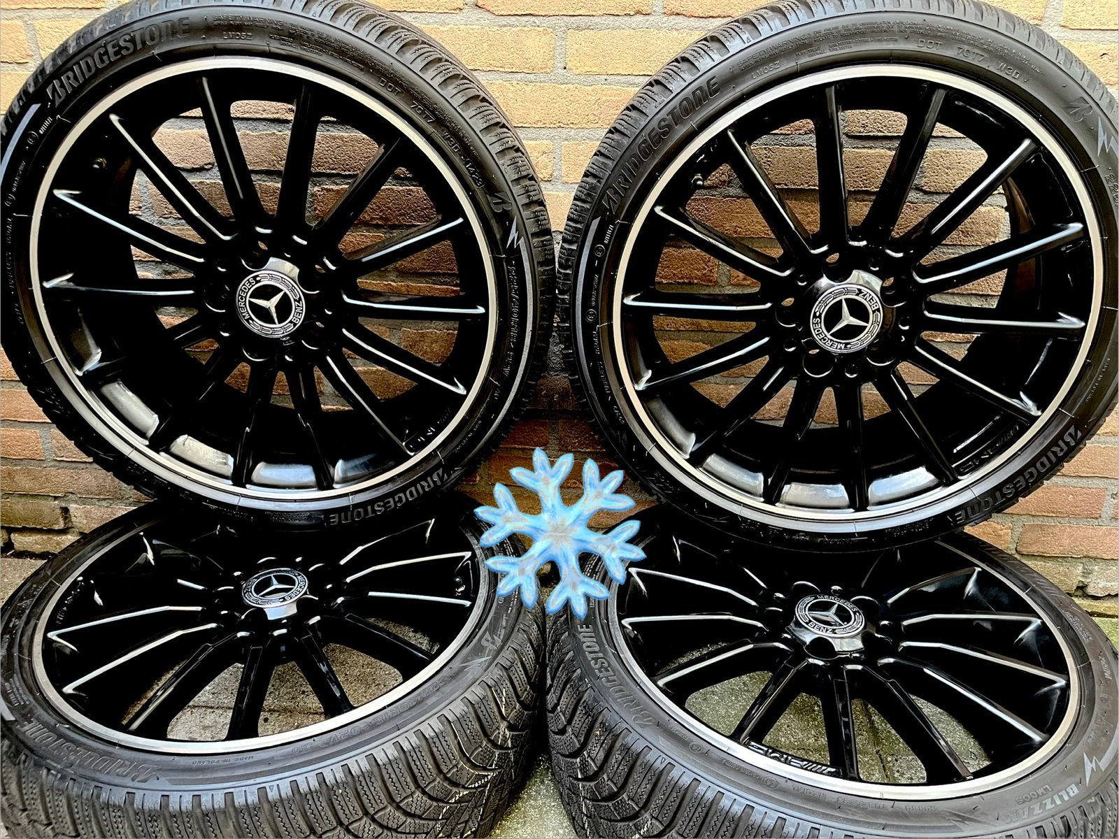 4x7 18” orig. Mercedes AMG A B C klasse CLA Bridgestoni TPMS, Auto-onderdelen, 18 inch, Banden en Velgen, 225 mm, Bestelwagen