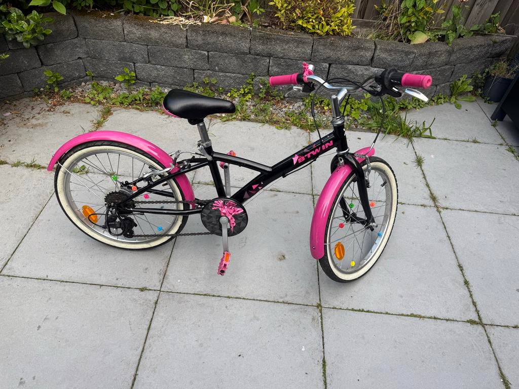 20 inch meisjesfiets met handrem - B'Twin Original 500, Fietsen en Brommers, Ophalen, Gebruikt, Velgrem, 20 inch of meer