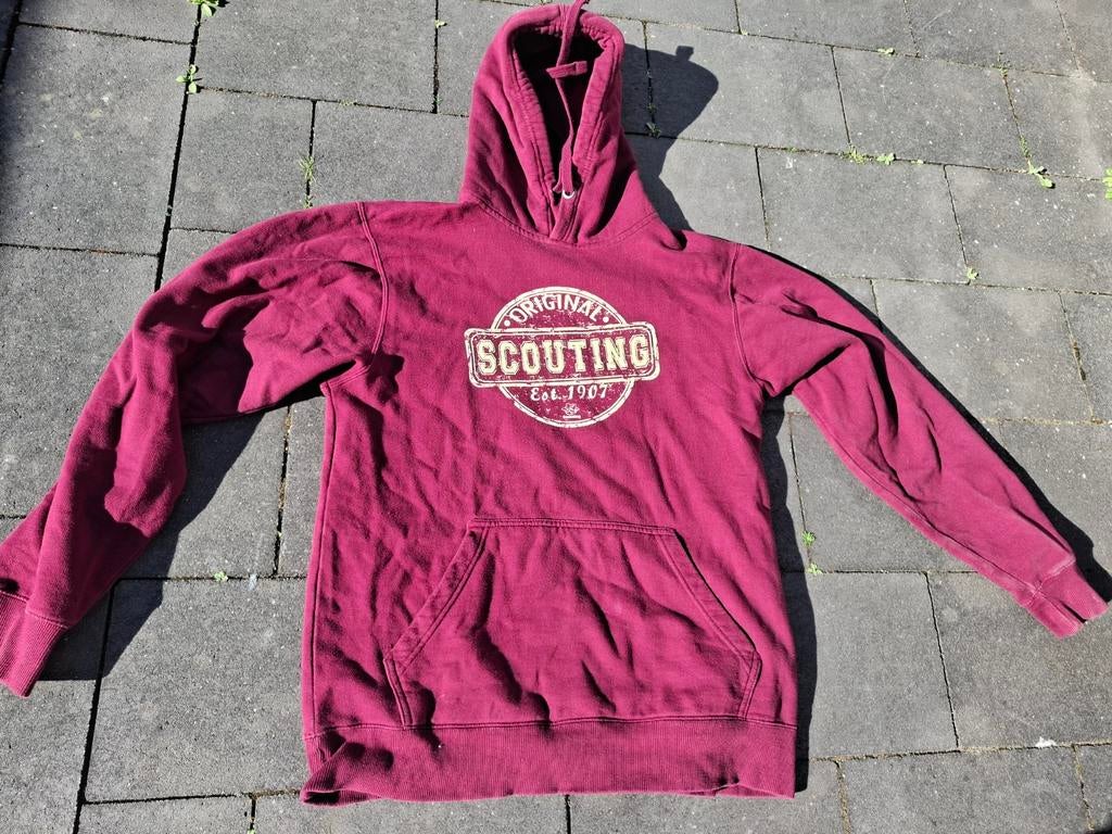 Bordeauxrode hoodie met 'Scouting' opdruk - Maat L, Ophalen of Verzenden, Gedragen, Onbekend