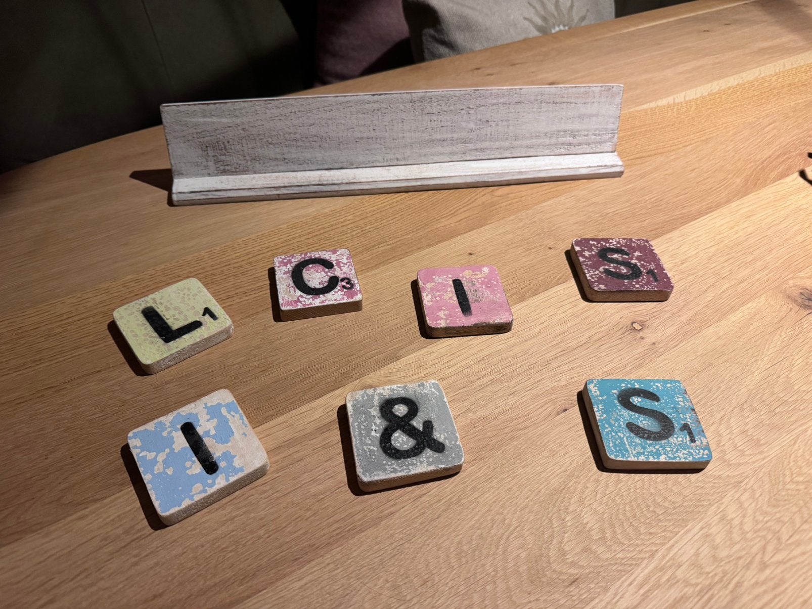 Houten letterbord met losse letters – vintage stijl, Hout, Ophalen of Verzenden, Zo goed als nieuw, Overige typen