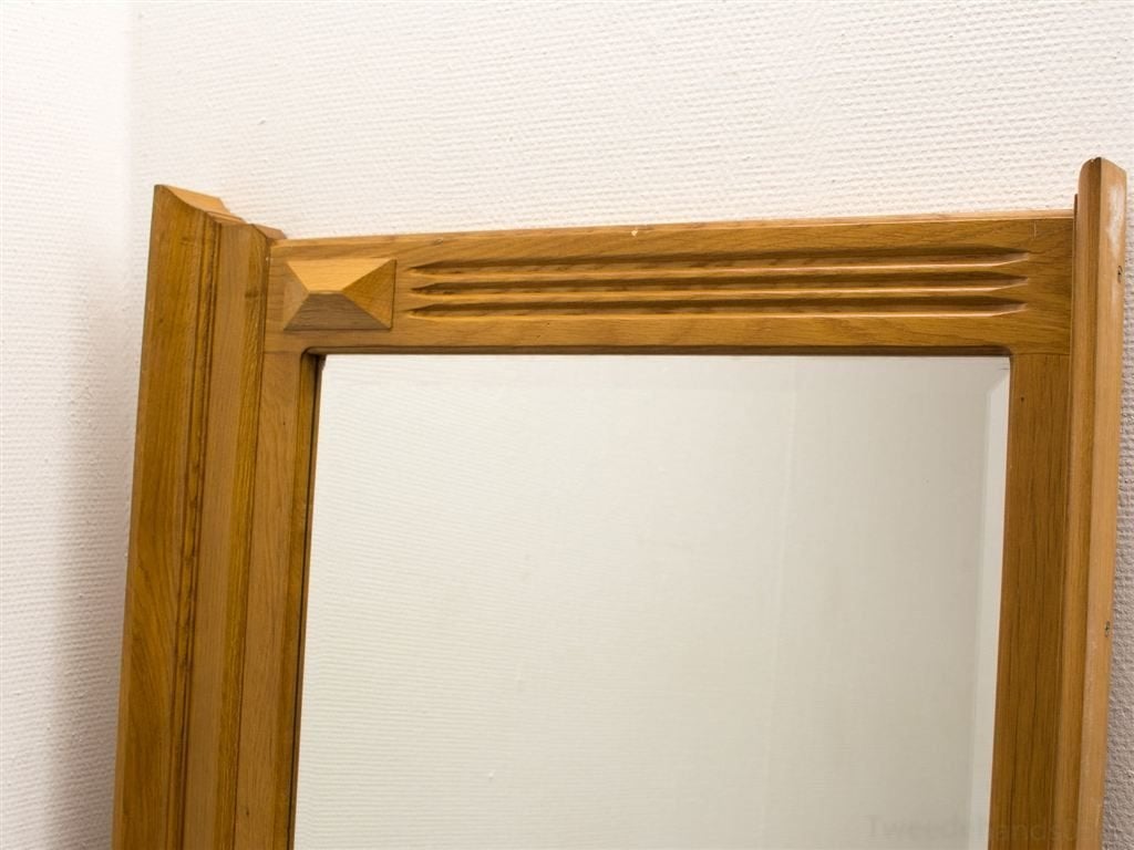 Halspiegel, Grote spiegel, Ophalen of Verzenden, Gebruikt, Rechthoekig, Minder dan 100 cm