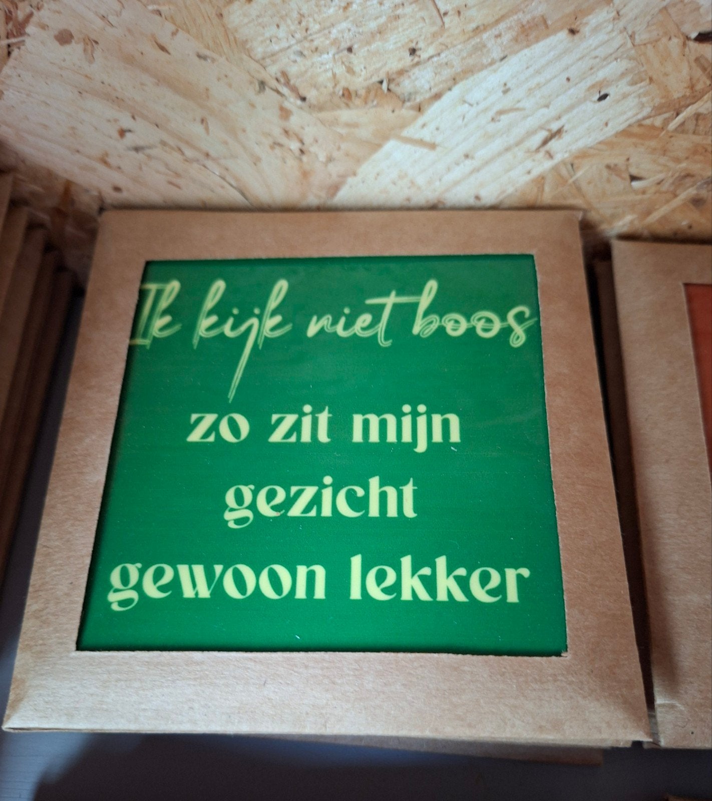 Leuk tegeltje met tekst, Ophalen of Verzenden, Nieuw