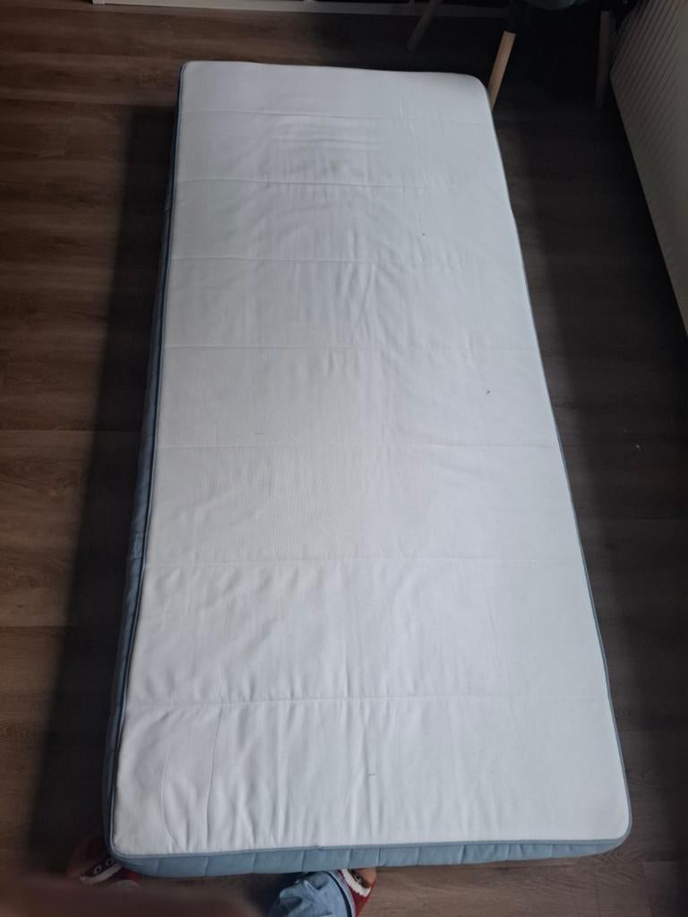 Ikea VESTERÖY pocketveringmatras 90x200cm middelhard, Ophalen, Gebruikt, 90 cm, Eenpersoons