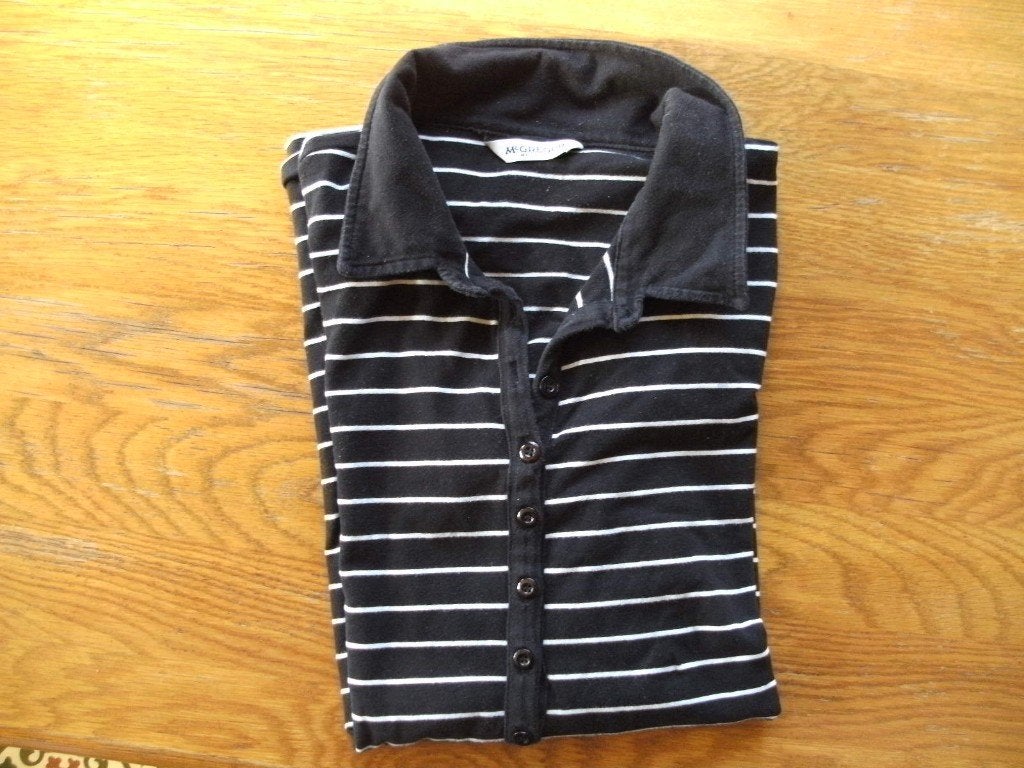 McGregor Donkerblauw, wit gestreepte trui met kraag., Kleding | Dames, McGregor, Meerkleurig, Maat 46/48 (XL) of groter, Ophalen of Verzenden