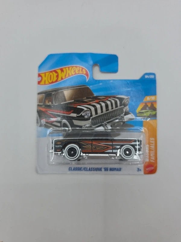 Hot Wheels Classic '55 Nomad – Zwart – HW Flames, Hot Wheels, Nieuw, Ophalen of Verzenden, Hot Wheels