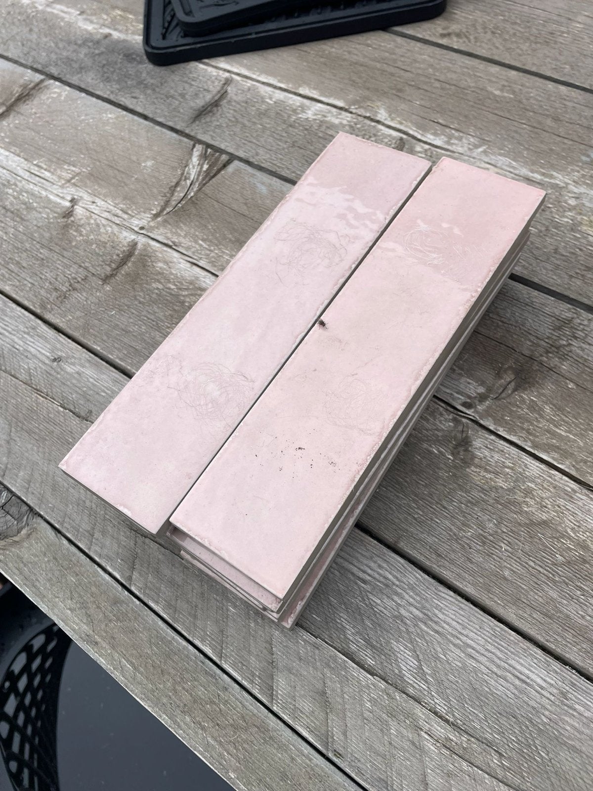 Roze tegeltjes 6 x 24,5 cm - 16 stuks, Ophalen, Gebruikt, Minder dan 20 cm, 20 tot 40 cm