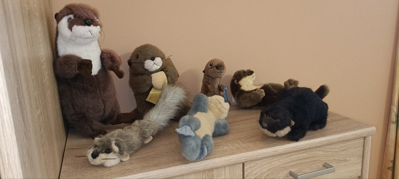pluche otters, Ophalen, Zo goed als nieuw, Wild dier, Beeldje of Figuurtje