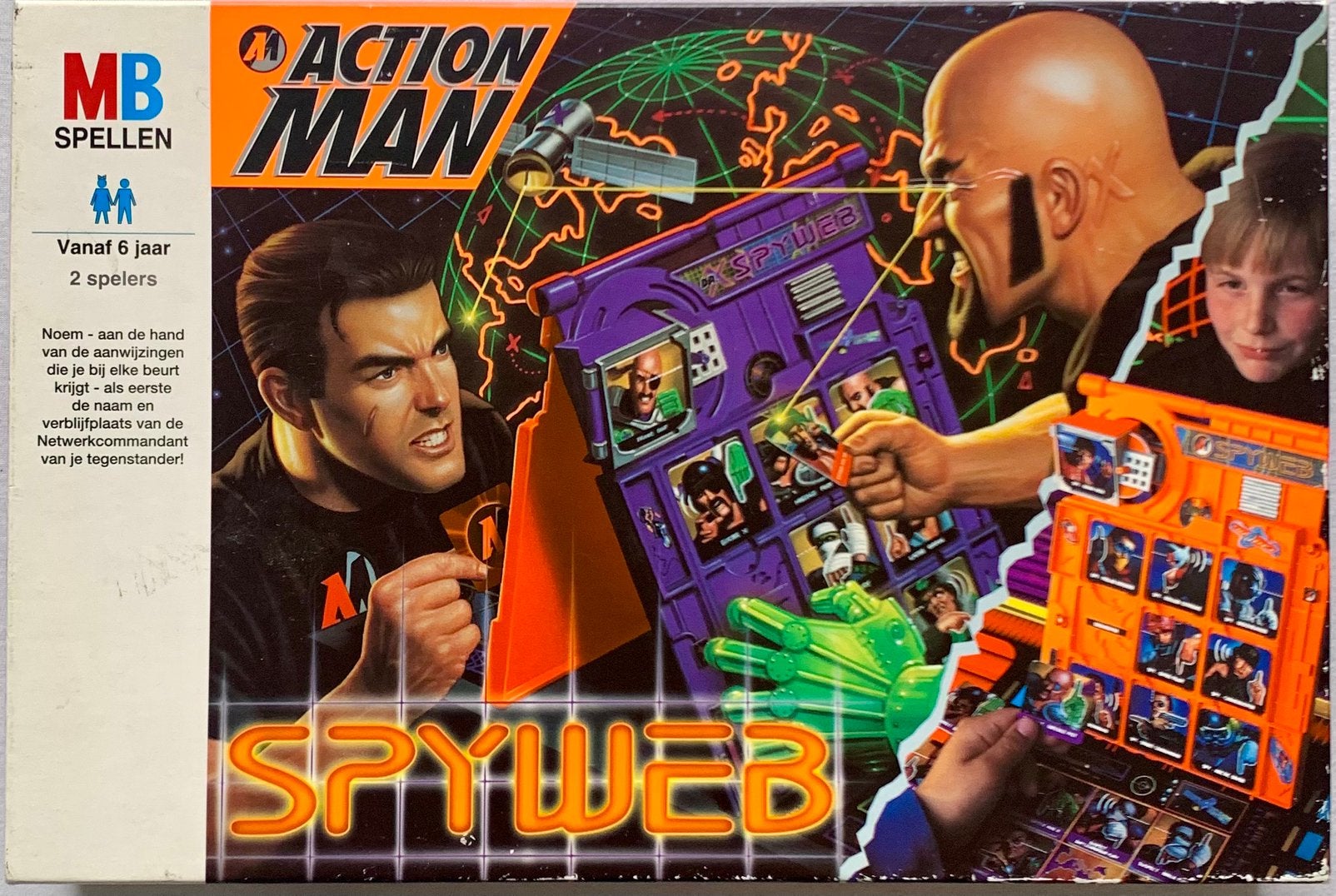 Action Man - Spyweb [MB Spellen] 1998, Een of twee spelers, Ophalen of Verzenden, Gebruikt