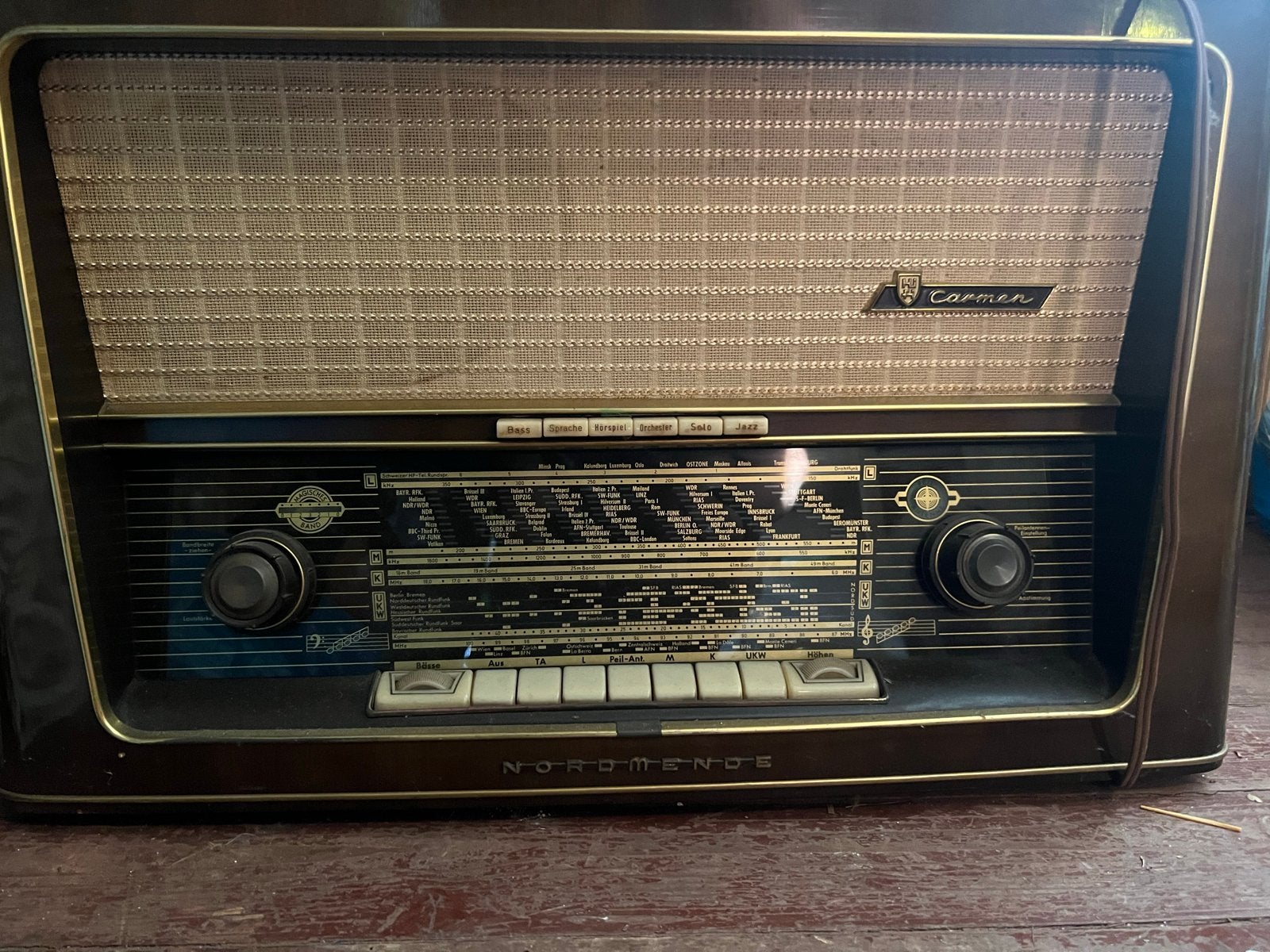 Vintage Nordmende Carmen buizenradio, Ophalen, Gebruikt, Radio