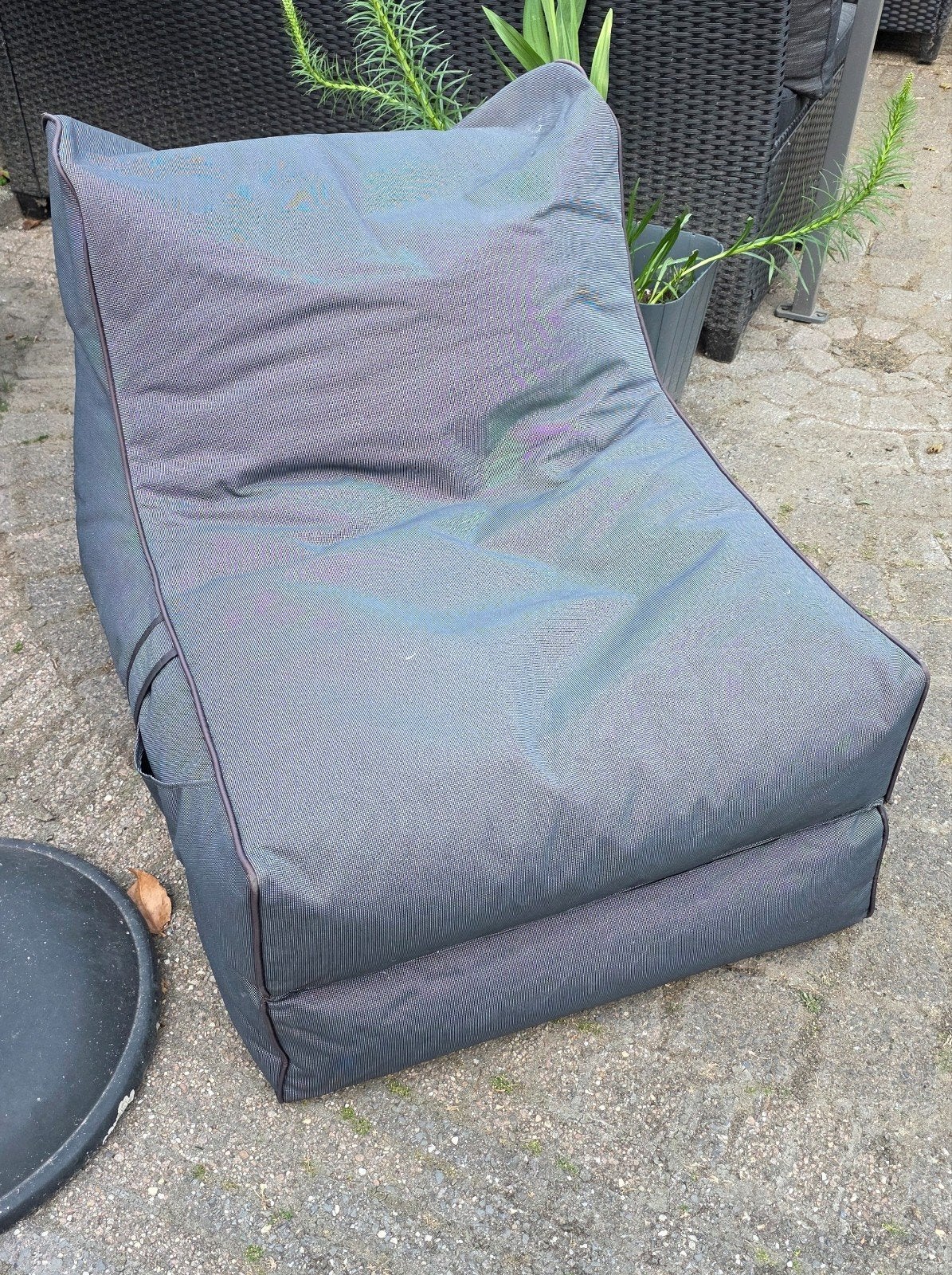 Sit & Joy Hawaï zitzak/ligzak - Grijs - Zo goed als nieuw, Tuin en Terras, Ophalen, Zo goed als nieuw, Textileen, Verstelbaar