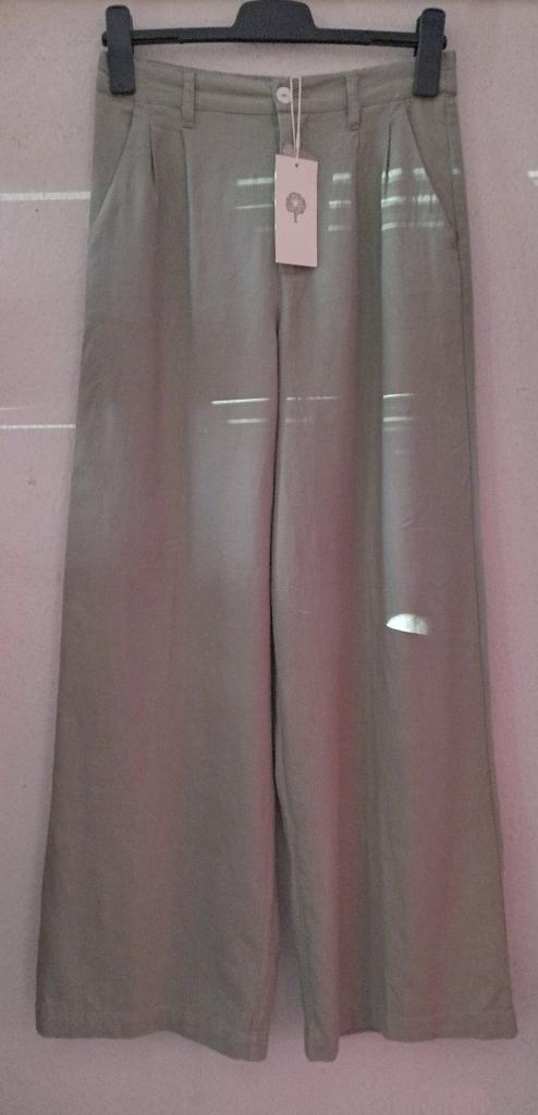Nieuw. Buissoniere linnen broek pantalon pants groen M, Maat 38/40 (M), Nieuw, Ophalen of Verzenden, Lang