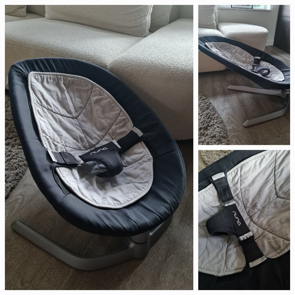 Nuna Wipstoel Zwart/Beige - Keurige Staat, Gebruikt, Wipstoel, Met gordel(s) of riempje(s), Ophalen