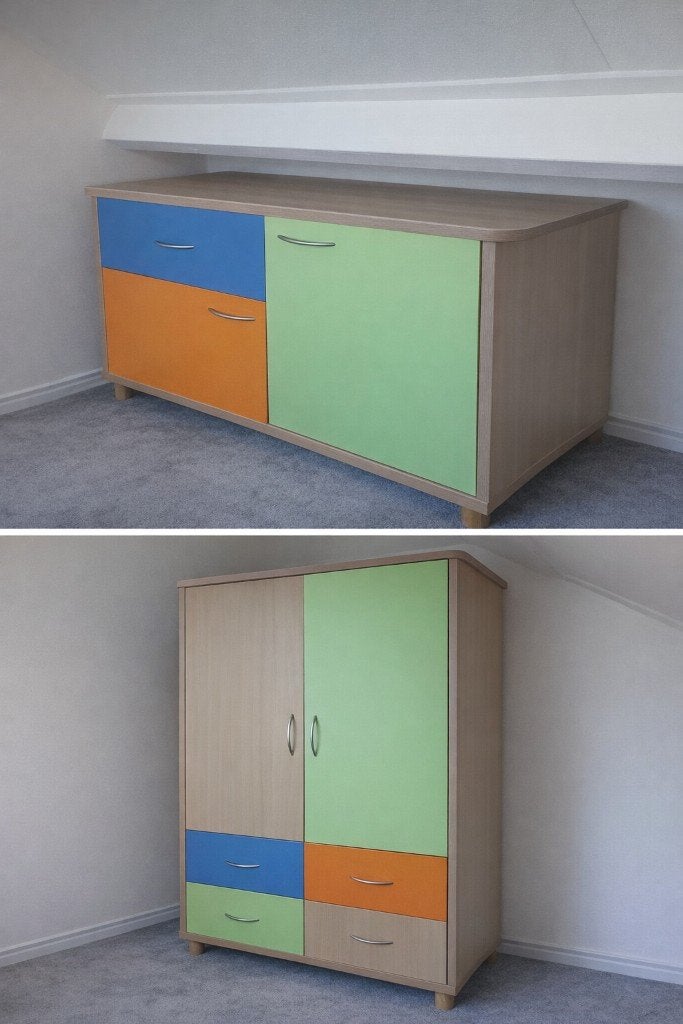 ZSM Complete babykamerset: kledingkast, dressoir, ledikantje, Ophalen, Gebruikt