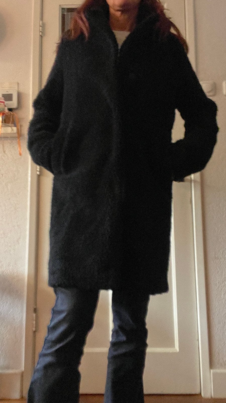 Zwarte teddy jas van Only, maat M, Kleding | Dames, Ophalen of Verzenden, Gedragen, Maat 38/40 (M), Zwart