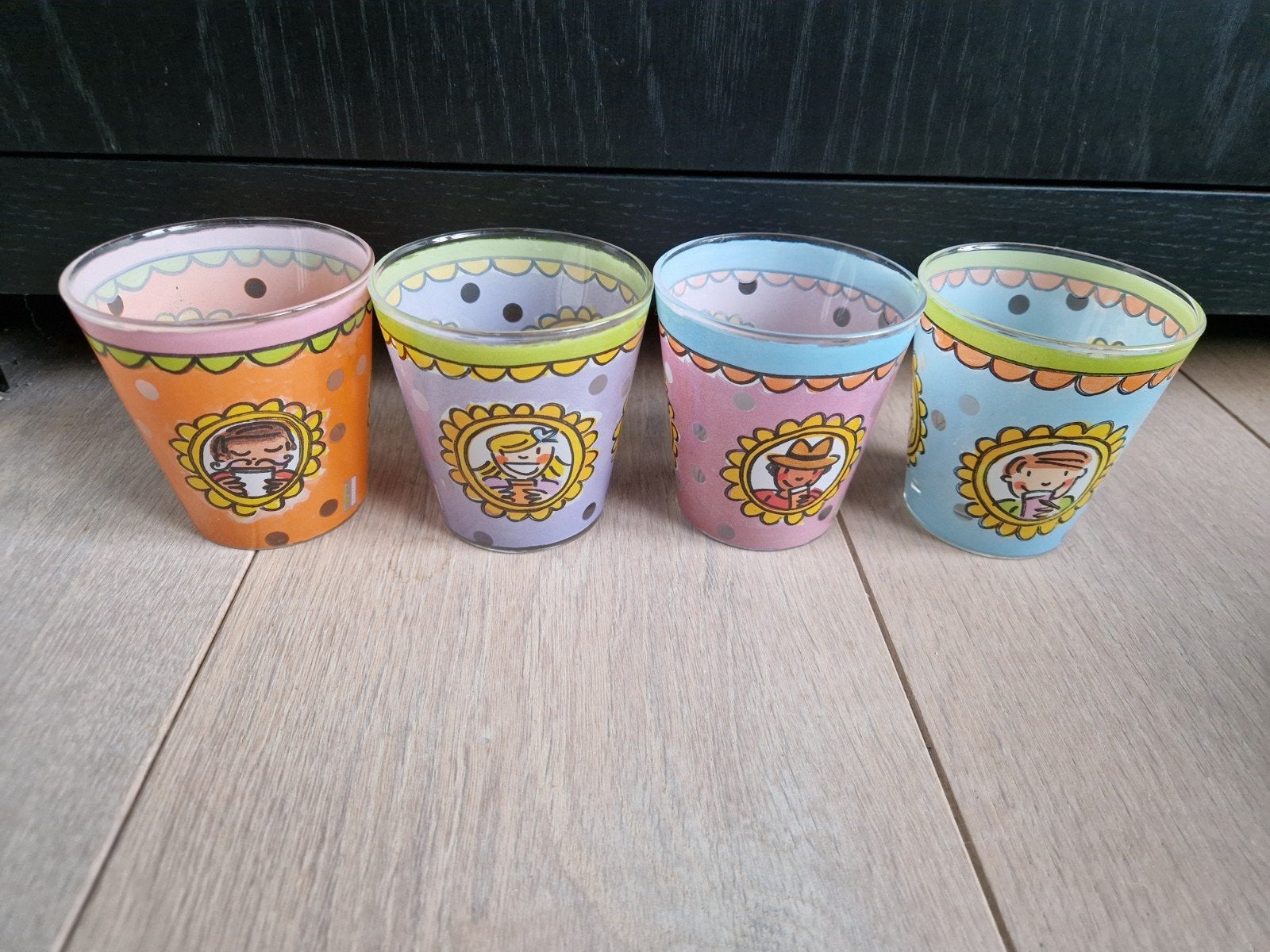 4 glazen Blond Amsterdam, Verzamelen, Glas en Borrelglaasjes, Ophalen