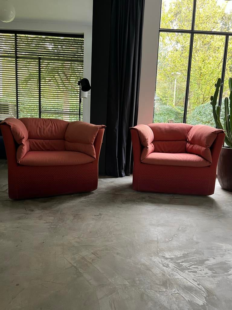 Comfortabele design fauteuil Moroso, Huis en Inrichting, Fauteuils, Gebruikt, Stof, 75 tot 100 cm, Ophalen of Verzenden