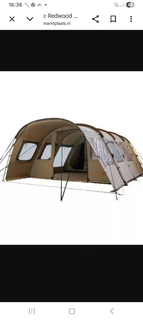 Redwood Willow 480 katoenen XXL tunneltent, Ophalen, Zo goed als nieuw, Meer dan 6