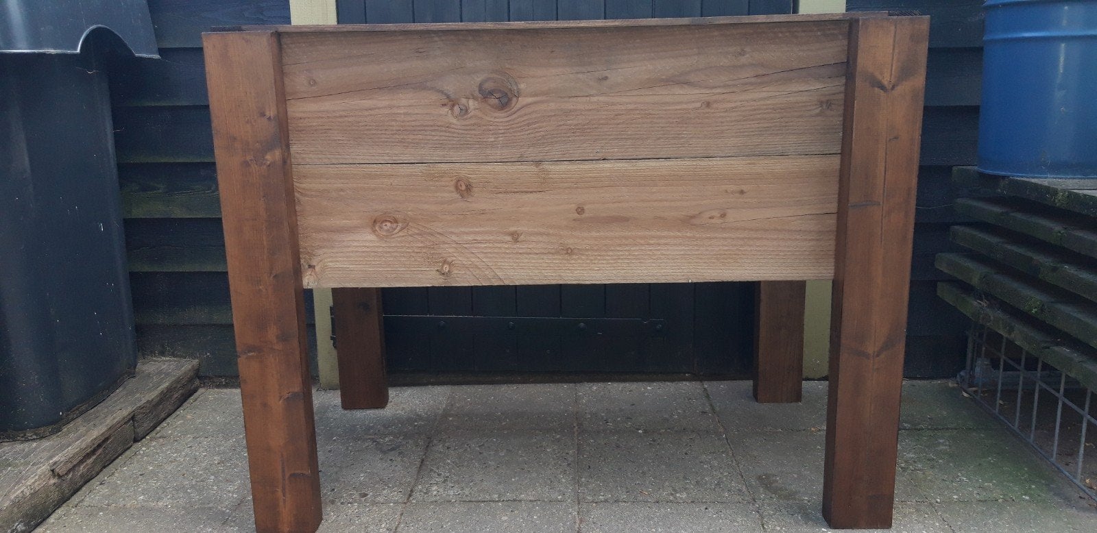 Hoge Bloembak of Kweekbak van hout Bekleed met doek, Tuin en Terras, Ophalen, Binnen, 60 cm of meer, Rechthoekig