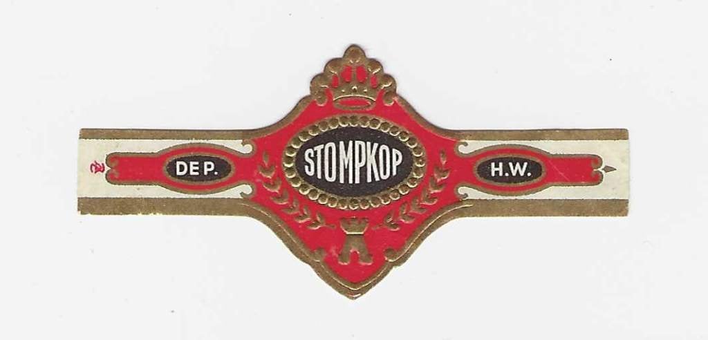 Klassiek 20 - 1231   stomkop   sigarenbandjes, Ophalen of Verzenden, Gebruikt, Sigarenbandjes