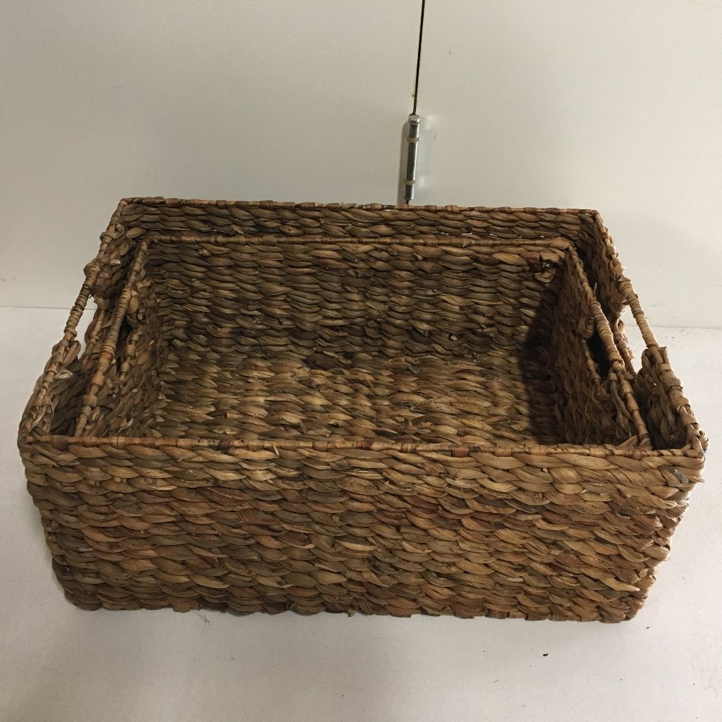 rieten manden, waterhyacint - set van 2 - Gratis bezorgd, TTM Wonen, Meubels – (Perzische) Tapijten en Woonaccessoires, Mand, Taag 63, 2491 CS, Den Haag (Forepark)