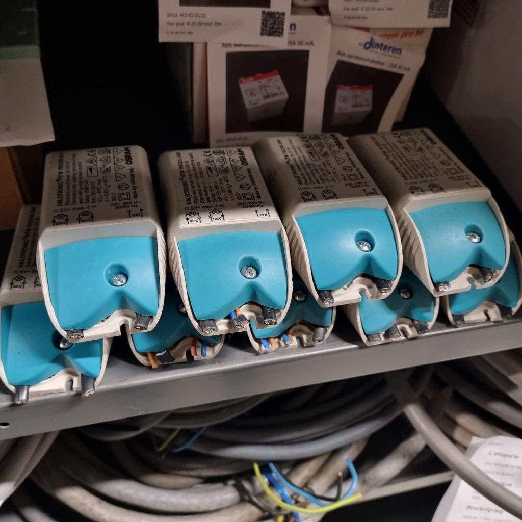 9x osram halogeen trafo 70 watt en 105 watt 12 volt, Ophalen of Verzenden, Gebruikt