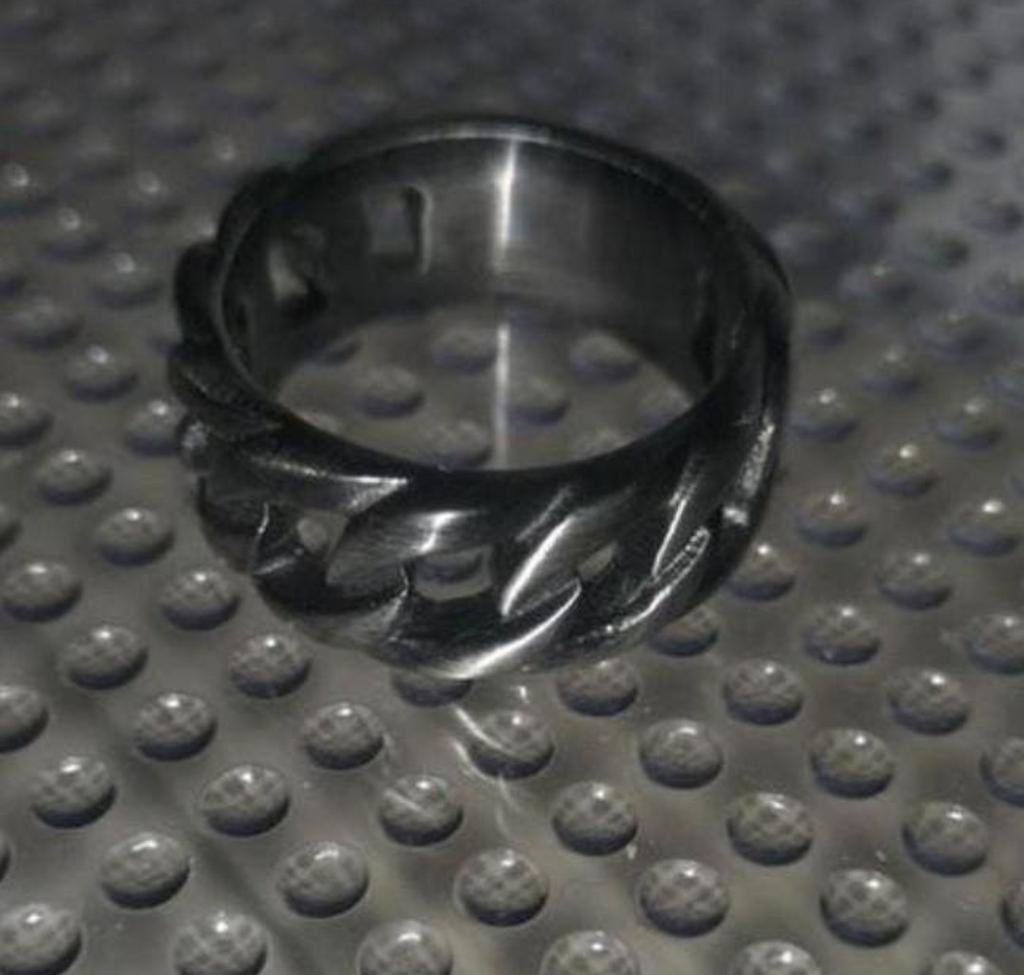 Stoere Outlaws Amsterdam ring - Zilverkleurig, Gebruikt, IJzer of Staal, 19 tot 20, Heer