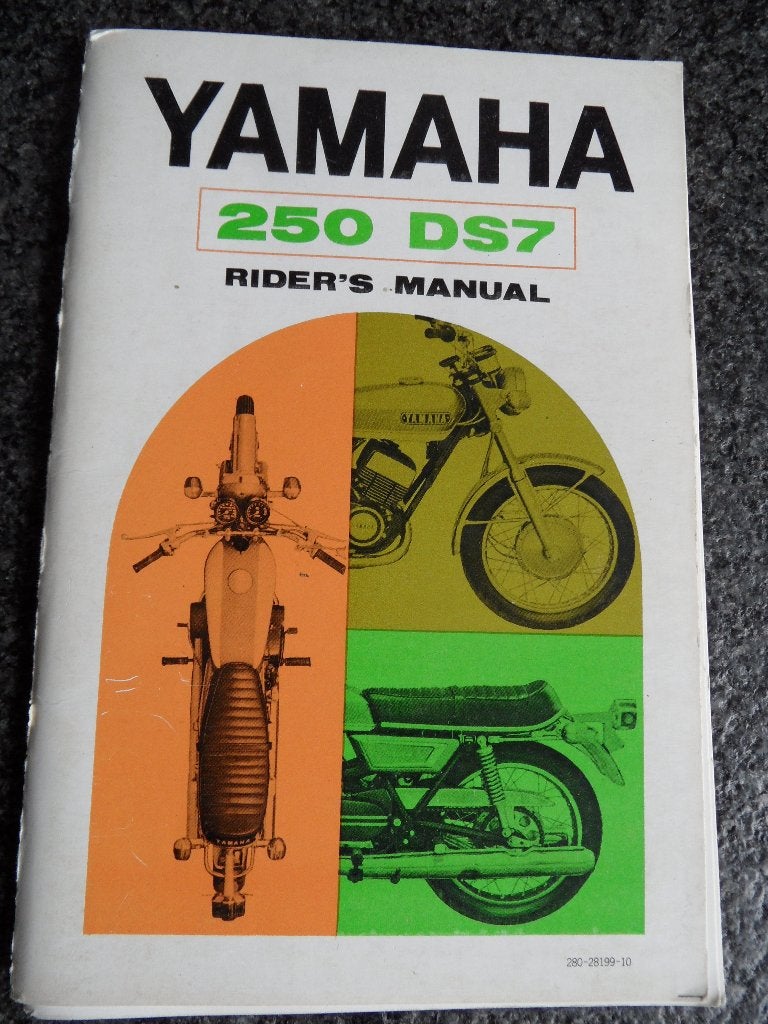 Yamaha 250 DS7 oldtimermotor riders manual, Motoren, Verzenden, Yamaha