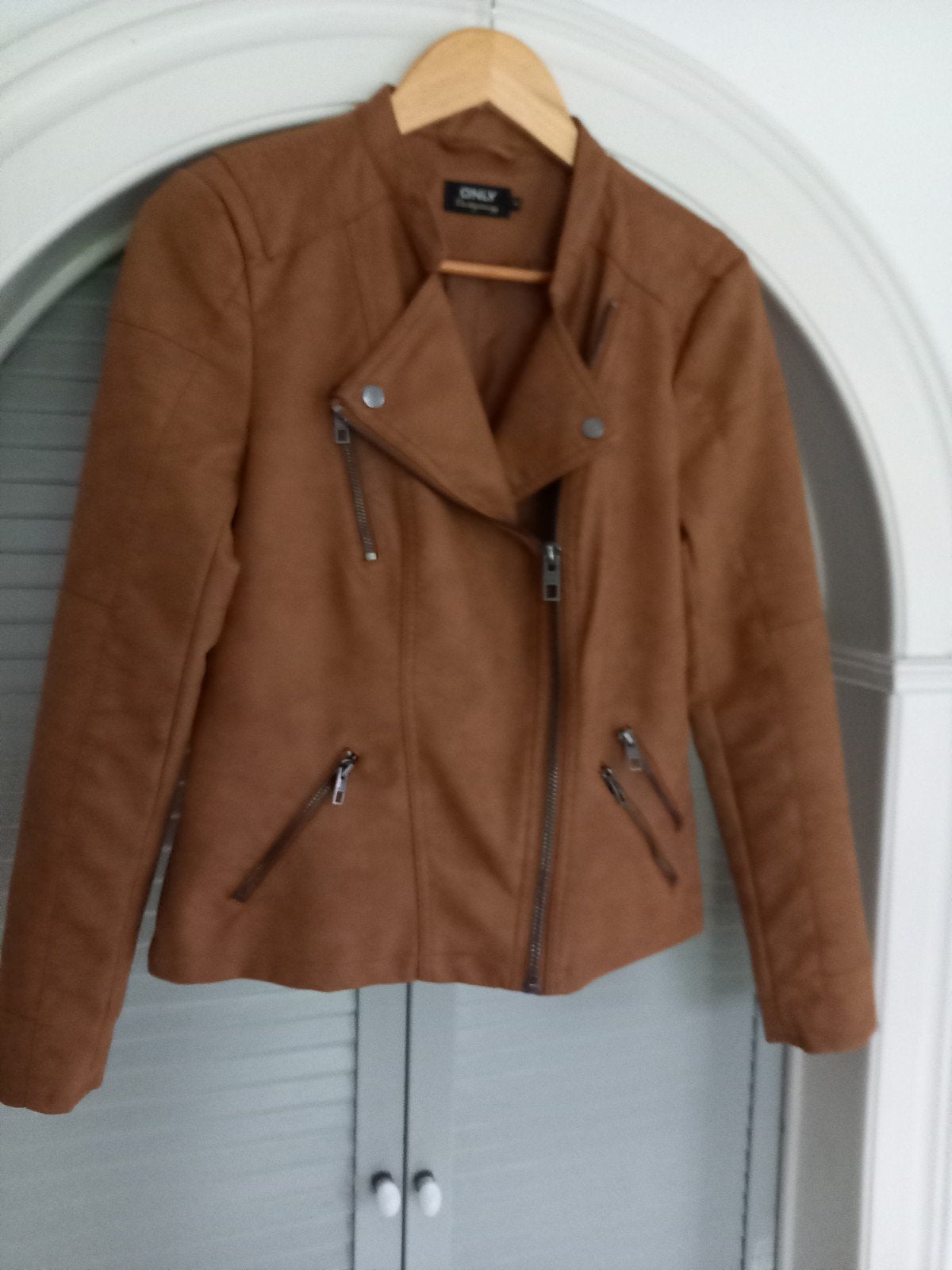 ONLY bikerjack in suède-look - Maat 38 (M), ONLY, Ophalen of Verzenden