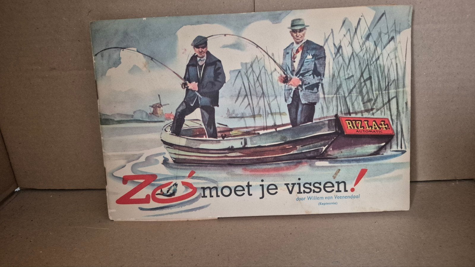 Rizla boekje "Zo moet je vissen!" compleet met stickers, Verzamelen, Ophalen of Verzenden, 1940 tot 1960, Nederland, Tijdschrift