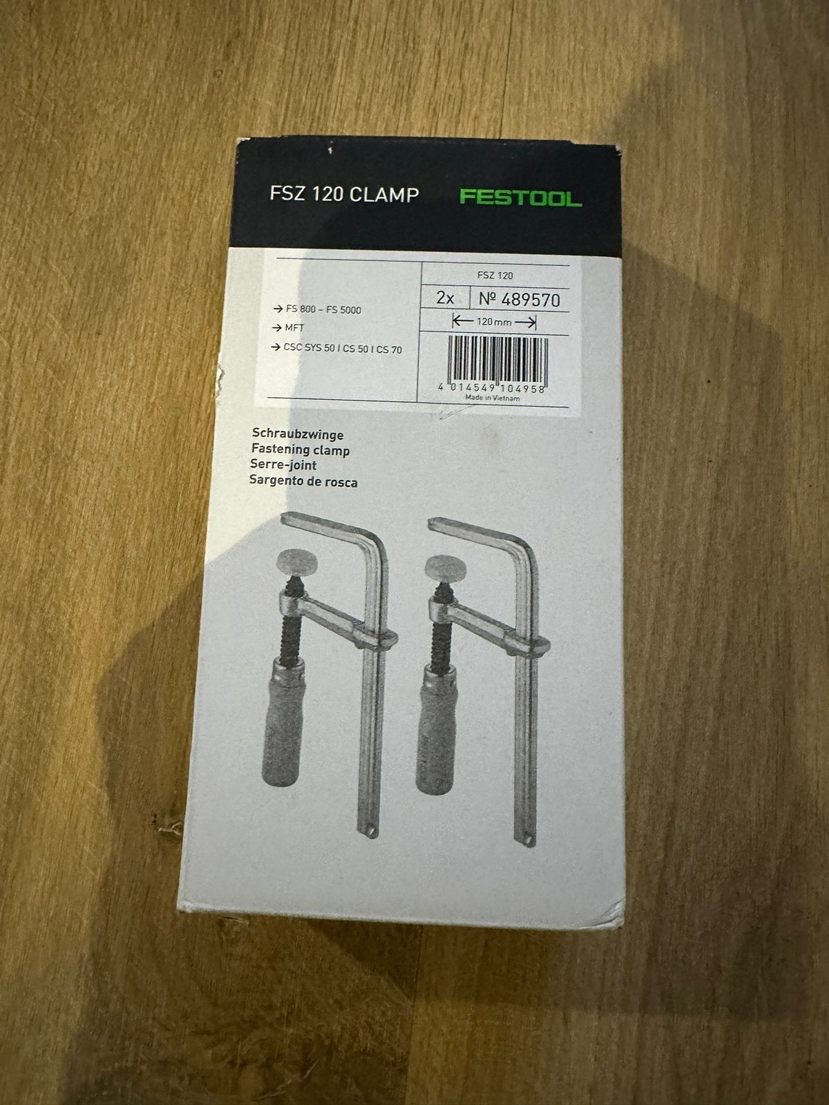 Nieuwe Festool FSZ 120 Schroefklemmen (2 stuks), 70 mm of meer, Overige typen, Ophalen of Verzenden, Zo goed als nieuw