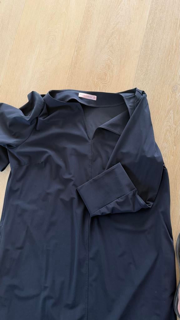 Studio Anneloes jurk travelstof XXL donkerblauw, Kleding | Dames, Jurken, Ophalen, Blauw, Maat 46/48 (XL) of groter, Zo goed als nieuw