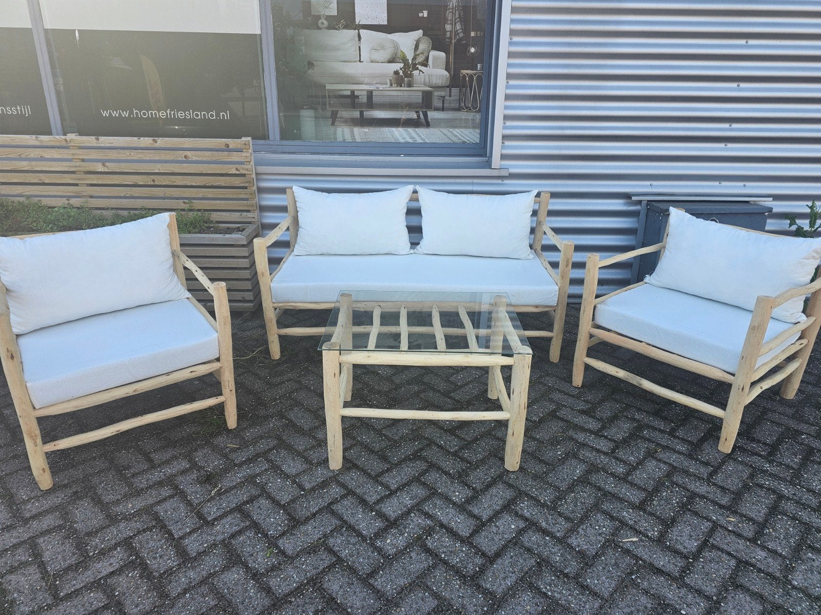 Op voorraad- Hand gemaakte tuinset inclusief kussens, Nieuw, Info@homefriesland.nl, Kelvinstraat 6 8912BA, Home Friesland