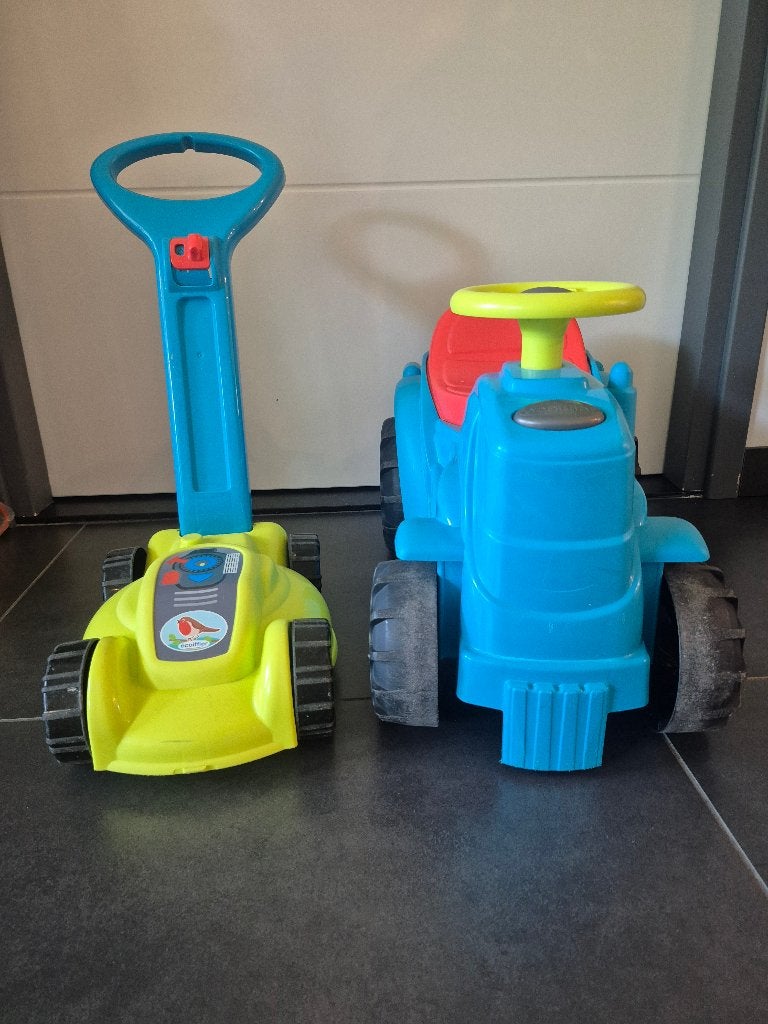 Loopauto traktor en grasmaaier, Gebruikt