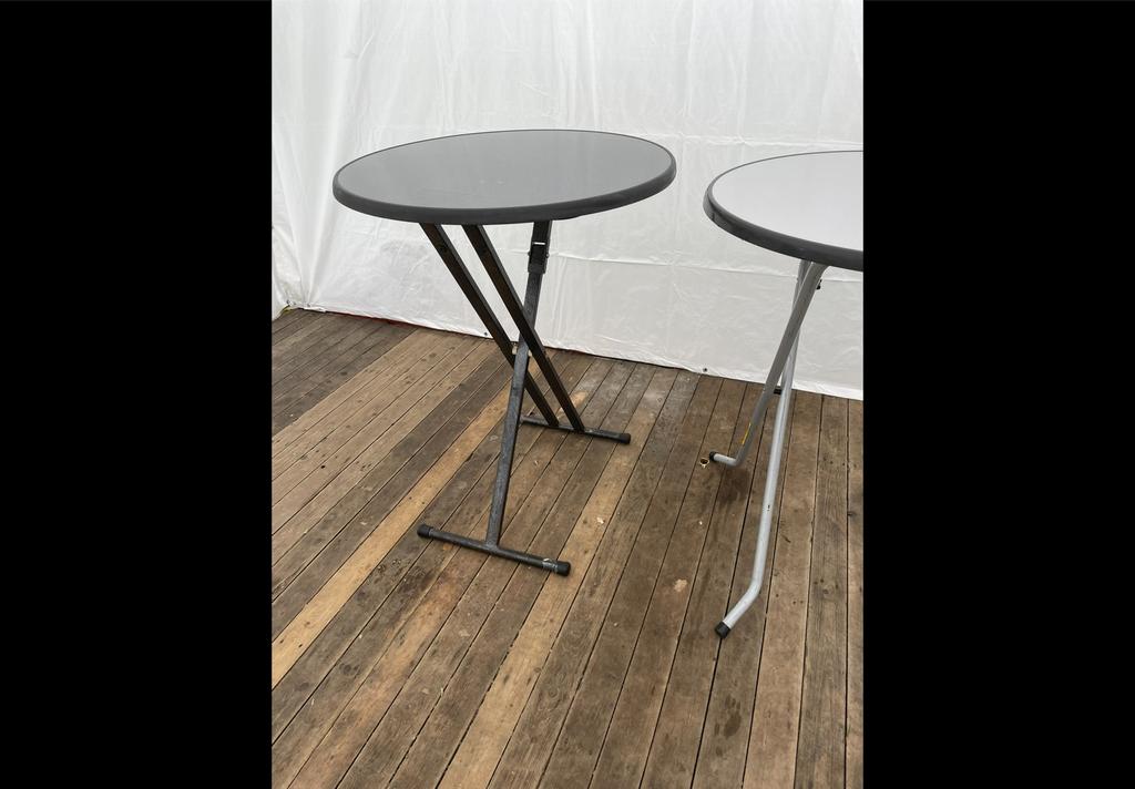 Statafel diameter 85 cm met 6 krukken, Ophalen, Gebruikt