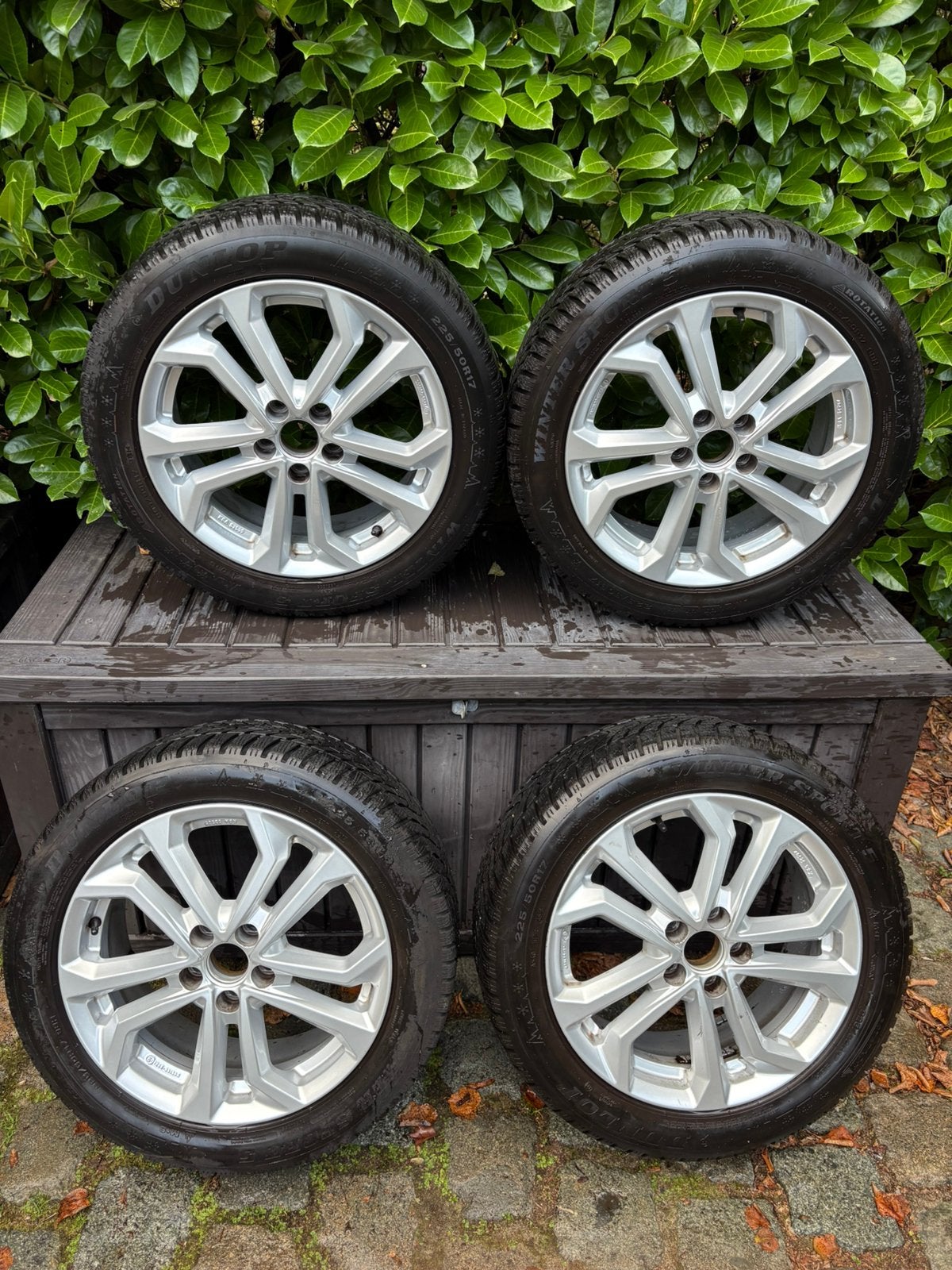 17 inch Dezent velgen + Dunlop Winter Sport 5 winterbanden, Ophalen, Banden en Velgen, 17 inch, Winterbanden