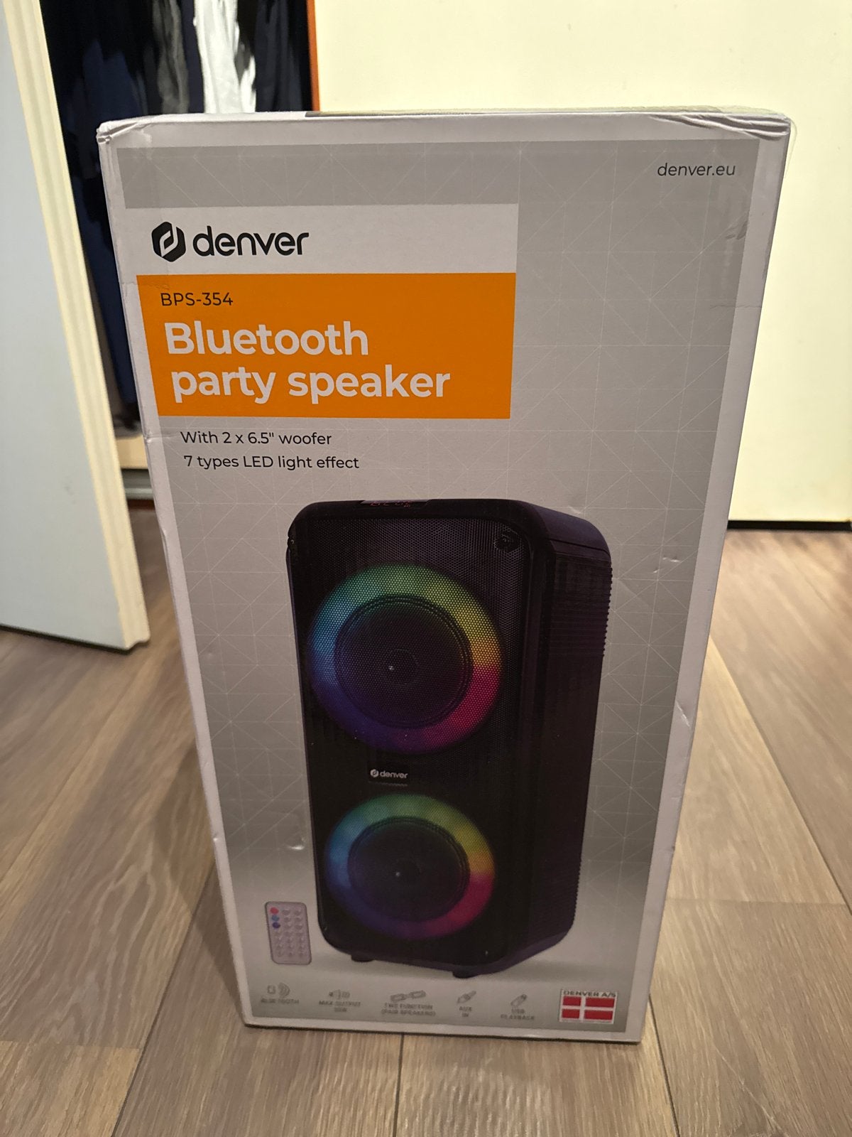 Denver BPS-354 Bluetooth Partyspeaker met LED-effect, Overige typen, Nieuw, 120 watt of meer, Ophalen