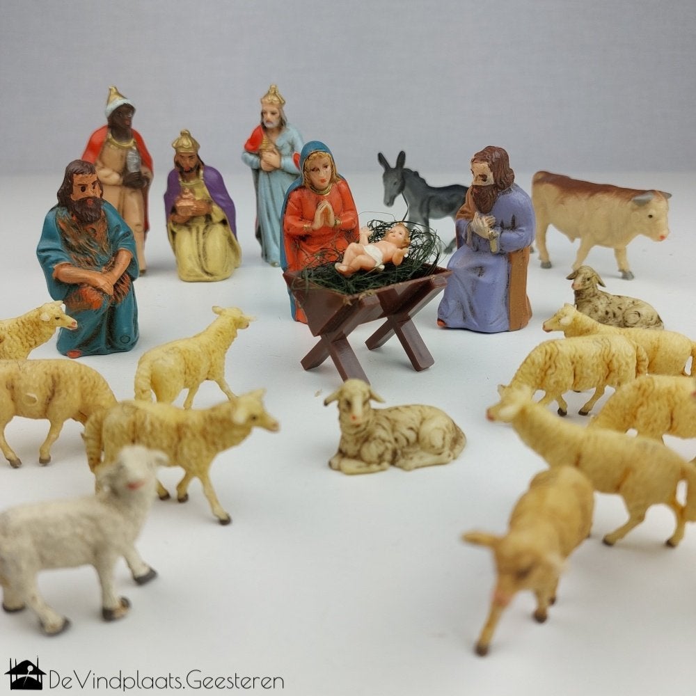 Elastoline Friedel Kerstfiguren en kudde, -, -, Ophalen of Verzenden, Zo goed als nieuw
