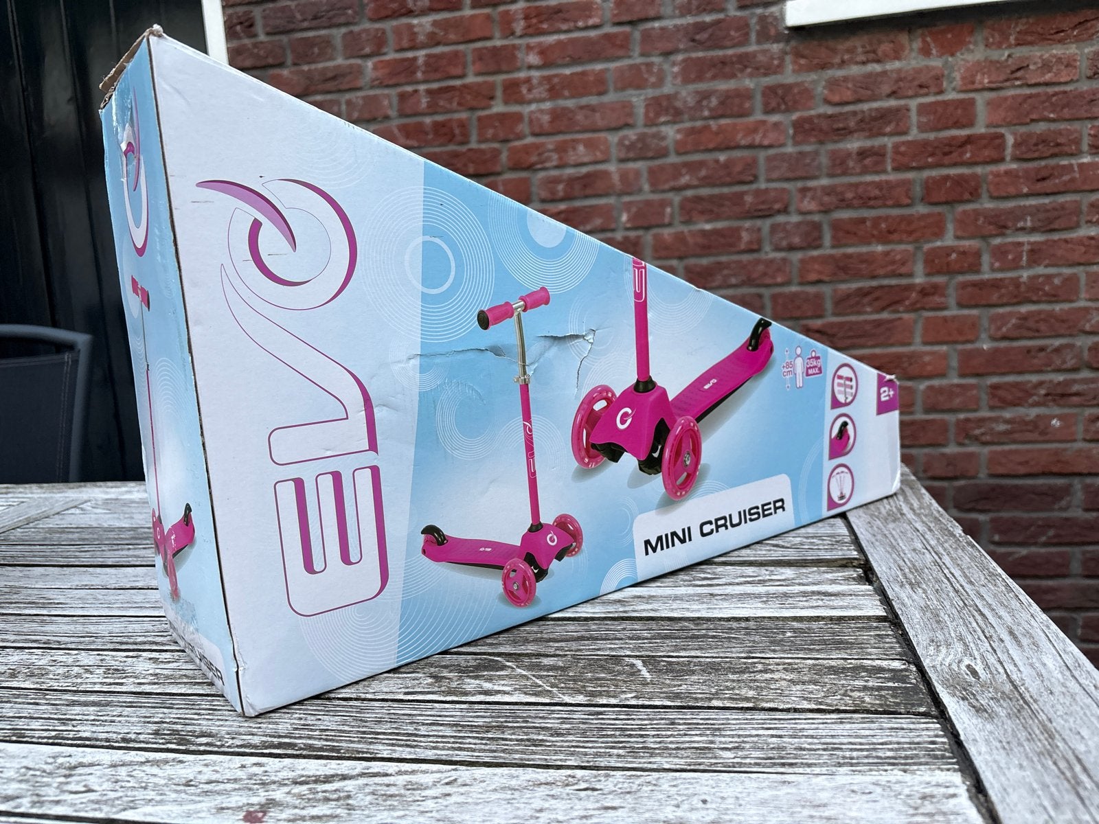 Roze EVO Mini Cruiser step - Zo goed als nieuw, Fietsen en Brommers, Steps, Ophalen of Verzenden, Zo goed als nieuw, Gewone step