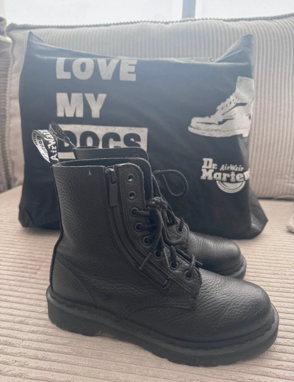 Dr. Martens 1460 Pascal Zip Laarzen Zwart, Kleding | Dames, Schoenen, Zwart, Lage of Enkellaarzen, Ophalen of Verzenden, Gedragen