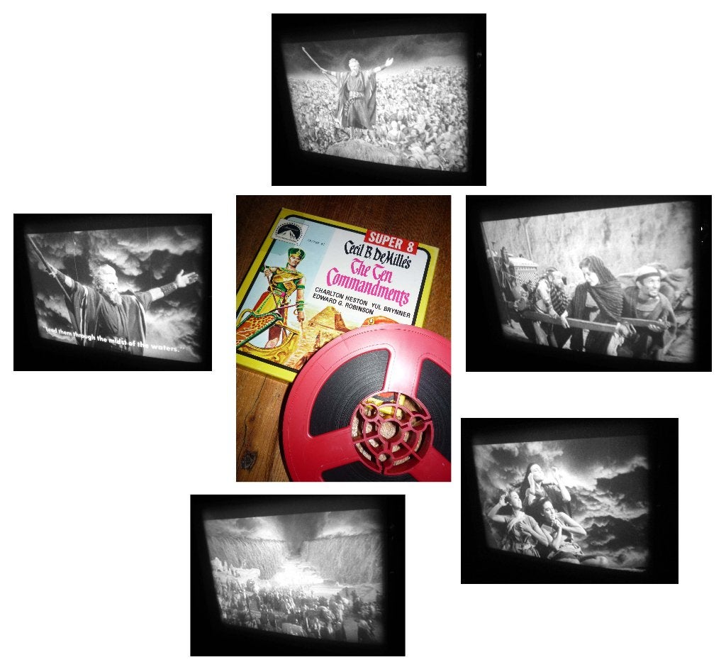 8mm film Ten Commandments - silent - zw/w - 60mtr mooi, Audio, Tv en Foto, Filmrollen, Ophalen of Verzenden, 8mm film