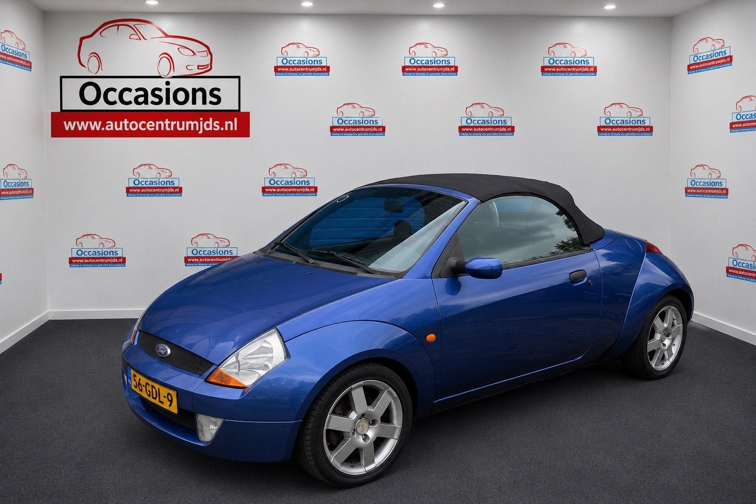 Ford Streetka 1.6 Futura, Blauw, Leder, Bedrijf, 2 stoelen