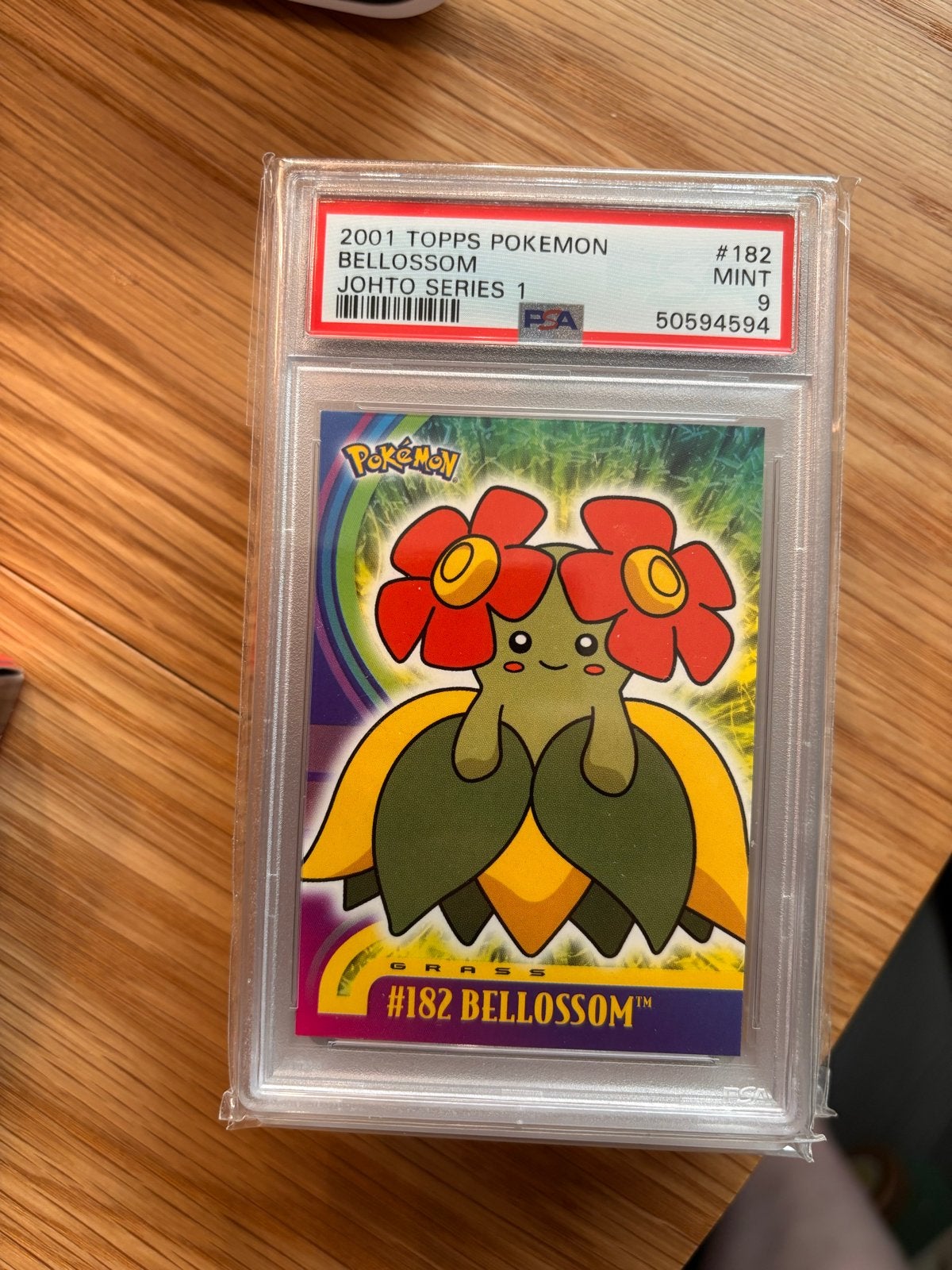2001 Topps Pokémon Bellossom Johto Series 1 PSA 9 Mint, Hobby en Vrije tijd, Verzamelkaartspellen | Pokémon, Ophalen of Verzenden