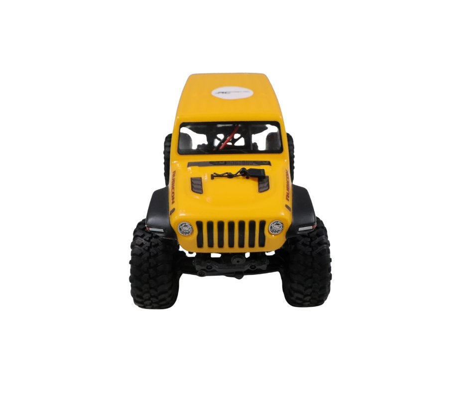 Axial SCX24 Jeep Wrangler Geel 1/24, Verzenden, Nieuw, Overige schalen, Auto onroad