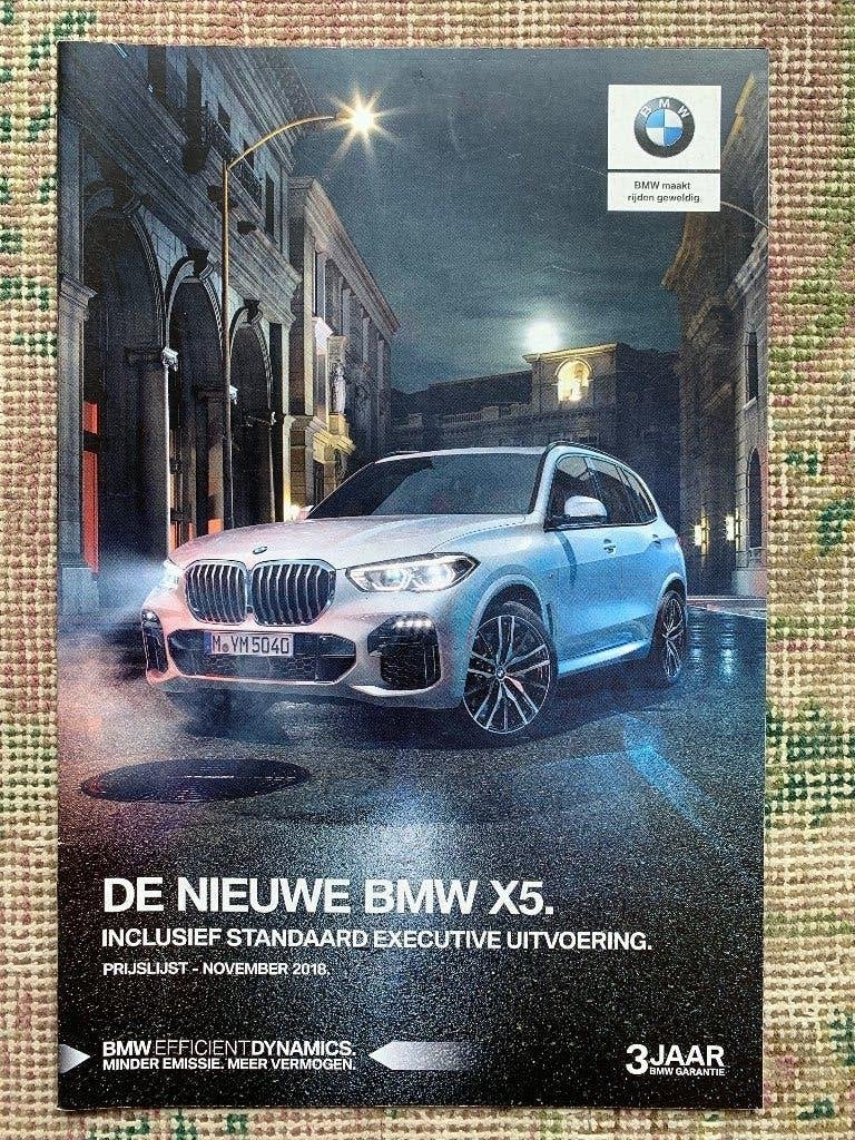 Nederlandse prijslijst BMW X5 G05 2018 nieuw!, Nieuw, Ophalen of Verzenden, BMW, BMW